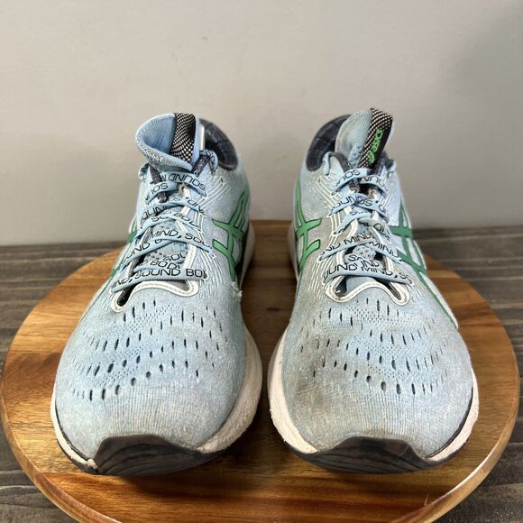 ASICS GEL-NIMBUS 24 Men’s Size 11.5 Sound Mind Body Soul Running Shoes Blue - Picture 2 of 9